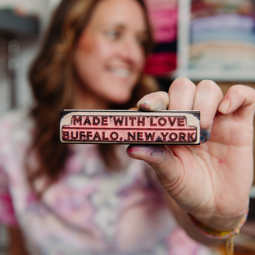 Founder of Goldy Way in her studio