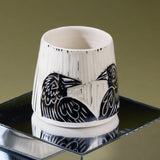 handmade porcelain raven planter