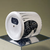handmade porcelain raven planter