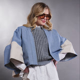 open layering cropped jacket
