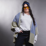 ARW cropped jacket in yellow and blue