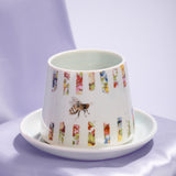 handmade porcelain hive planter