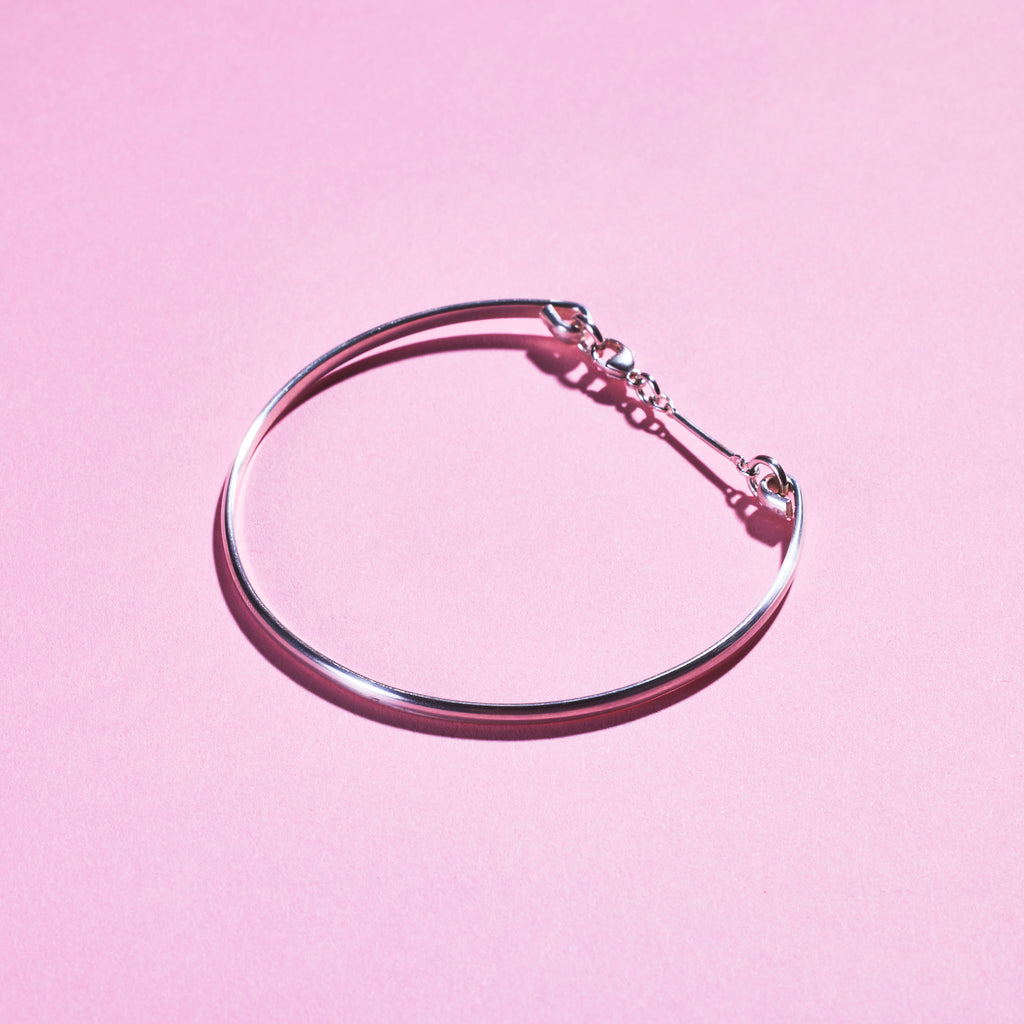 The silver version of Peg's Hardware's Peg's Bangle.
