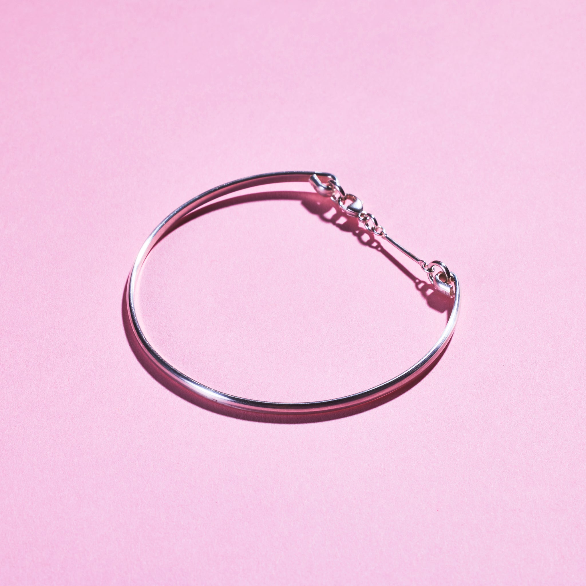 The silver version of Peg's Hardware's Peg's Bangle.