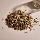 A closeup on Cup of Communitea's function tea sampler set. 