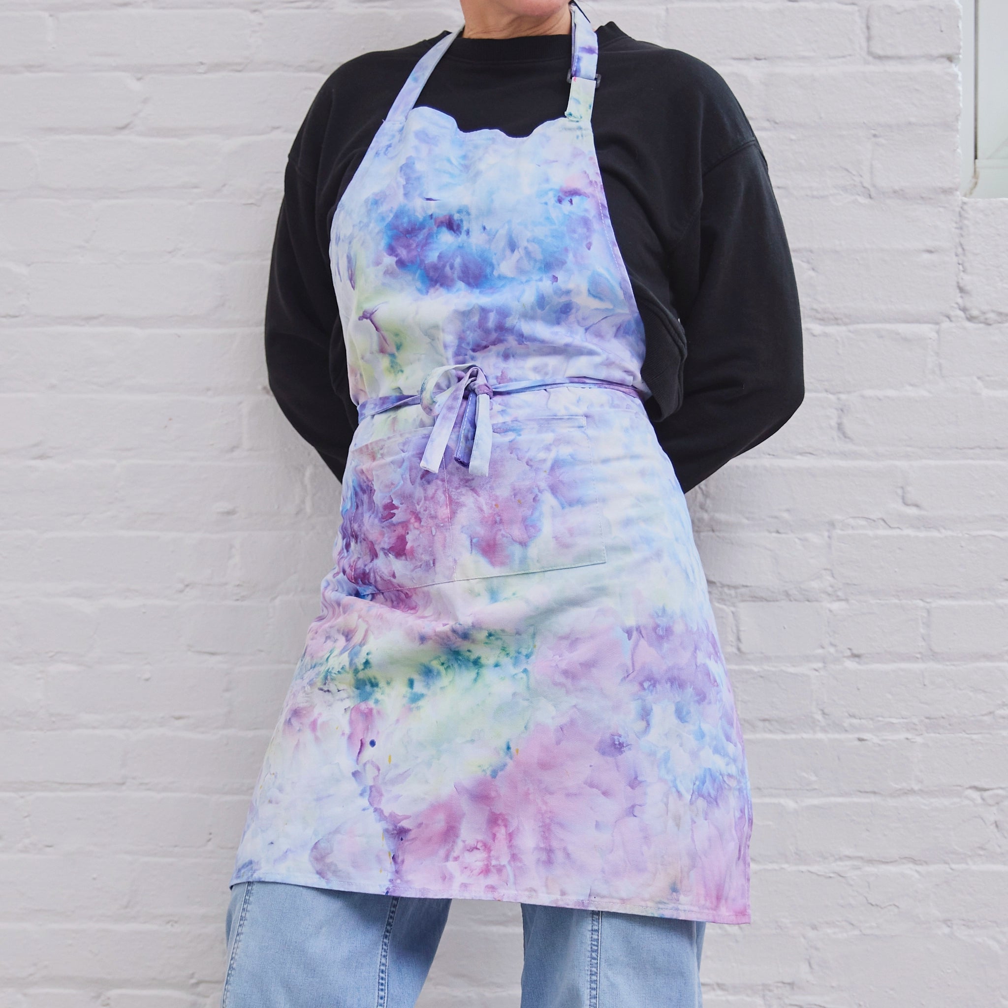 tie-dyed apron