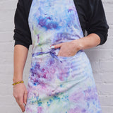 hand-dyed apron with two pockets