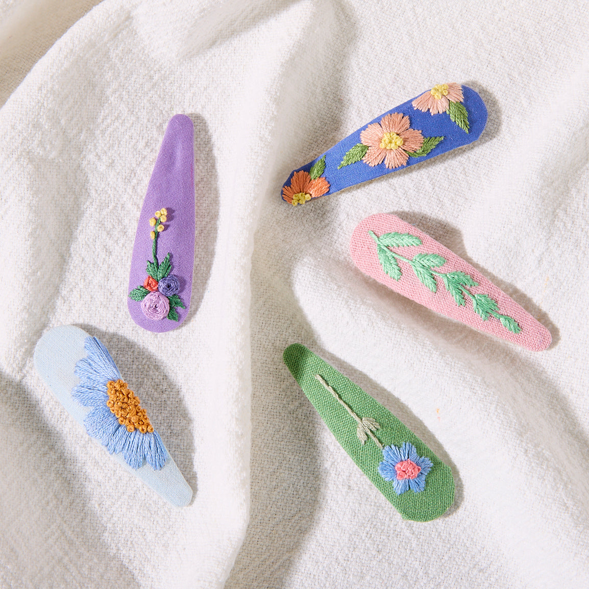 hand-embroidered hair clip