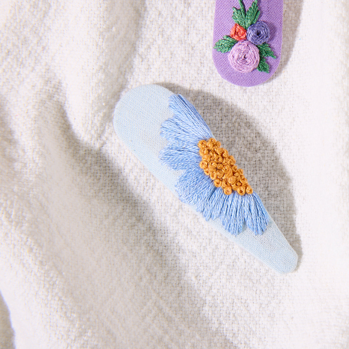 hand-embroidered hair clip