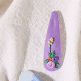 hand-embroidered hair clip