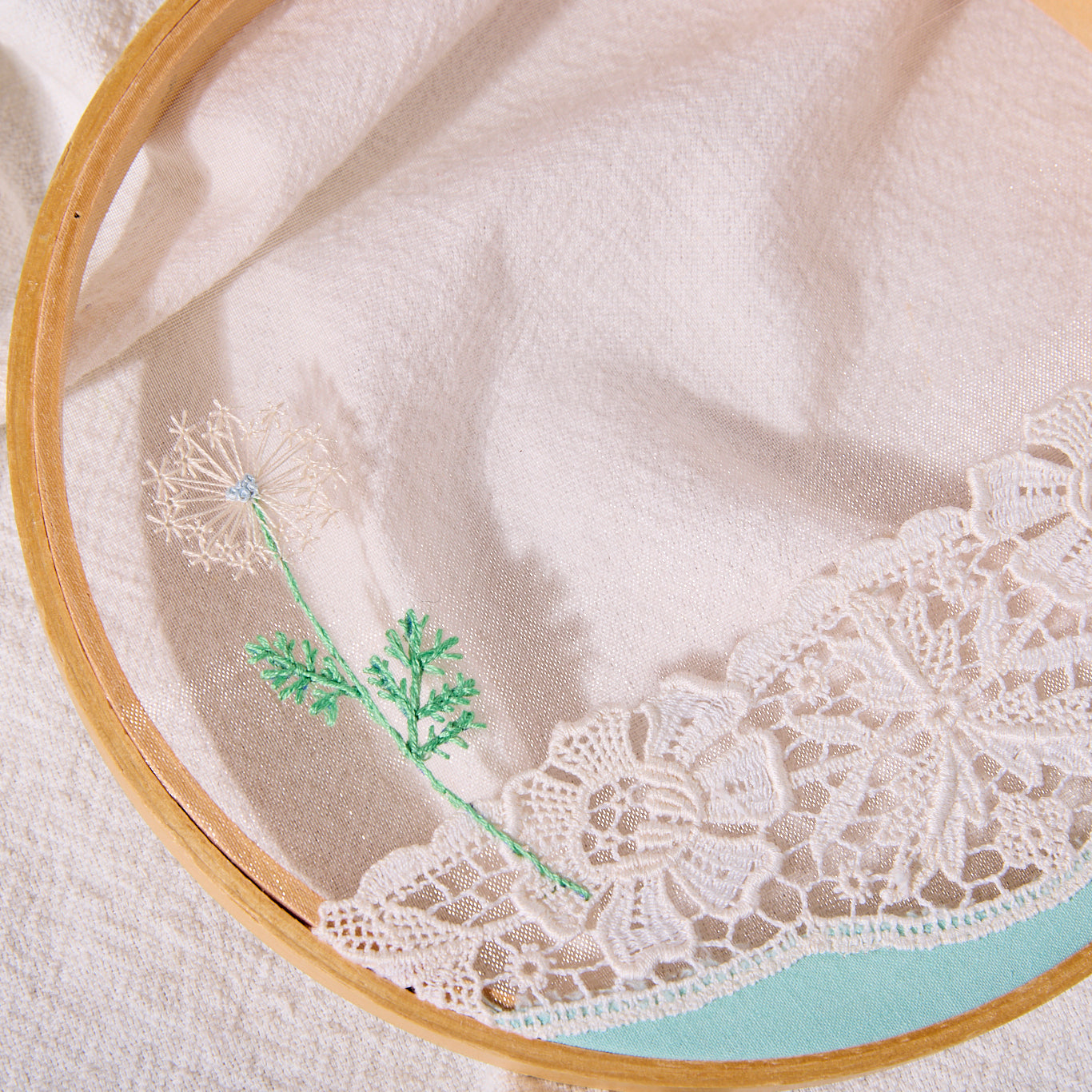 nestingdoll embroidery dandilion