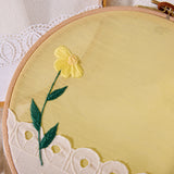 hand-embroidered daffodil