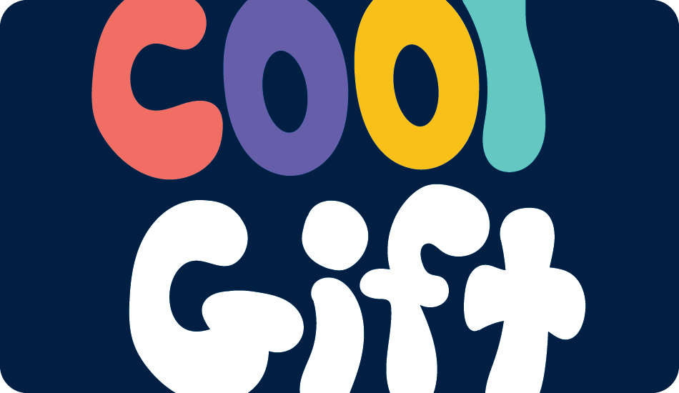 A closeup of the Cool Story gift card
