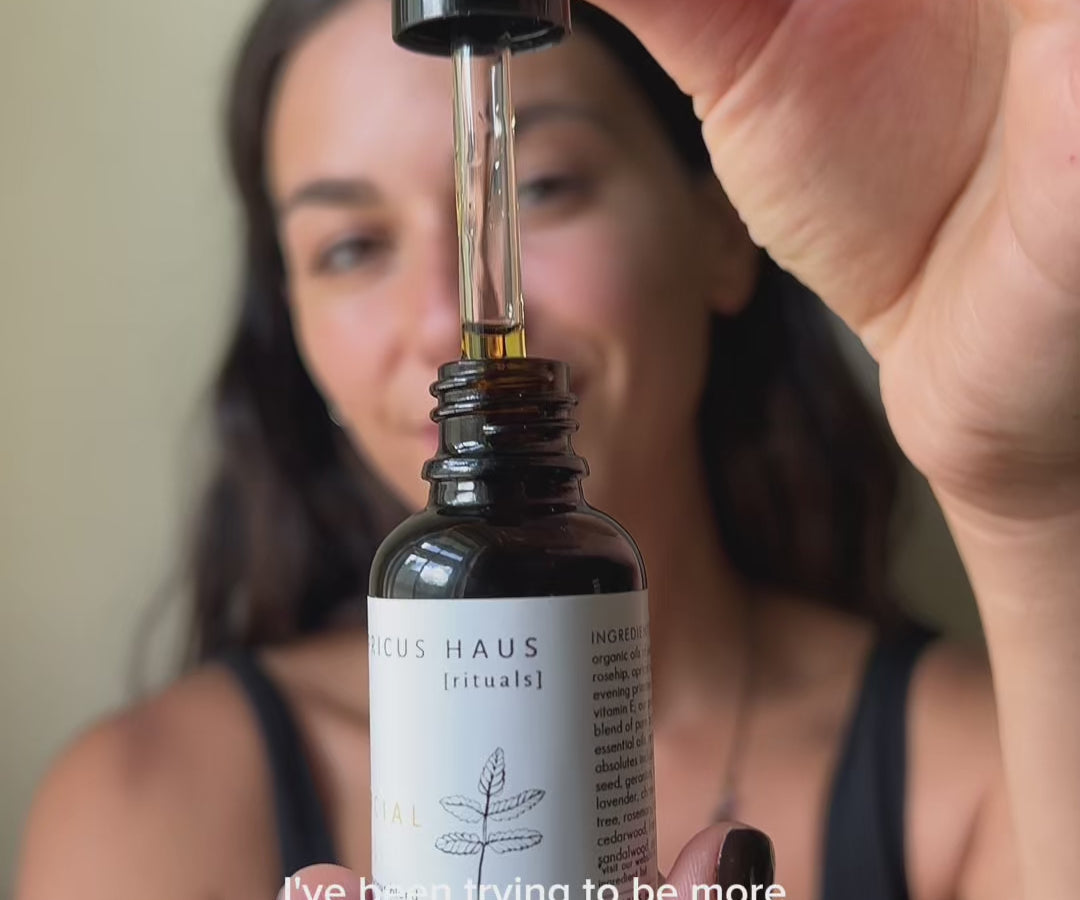 Using the Apricus Haus face oil and body oil in nightly routine