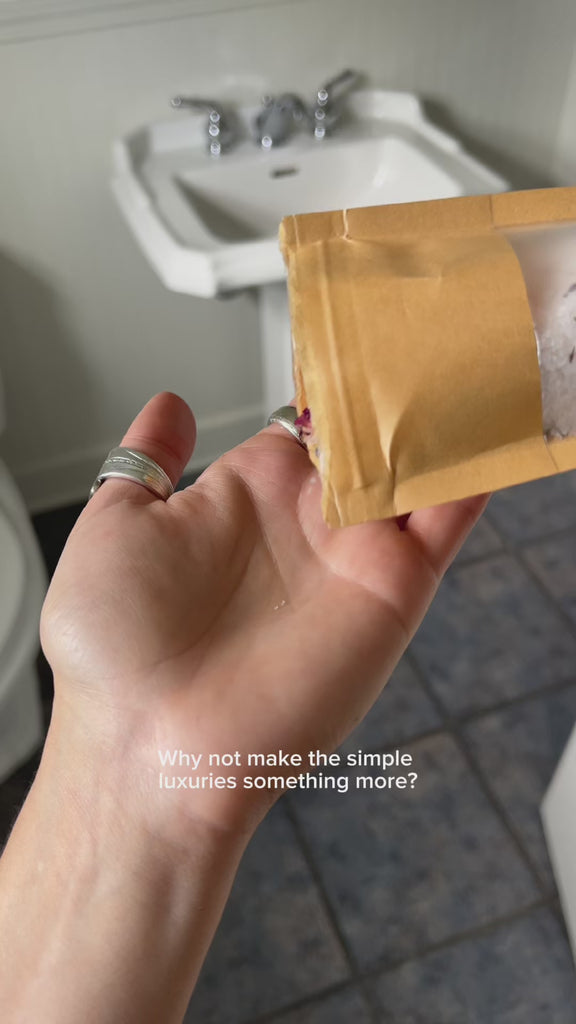 A video about using natural bath salts, and room sprays as part of a nighttime ritual.