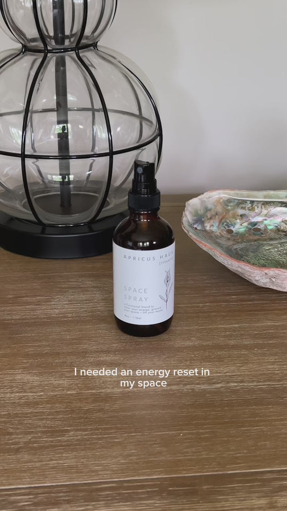 Using Apricus Haus space spray and moon mist to reset space and energy